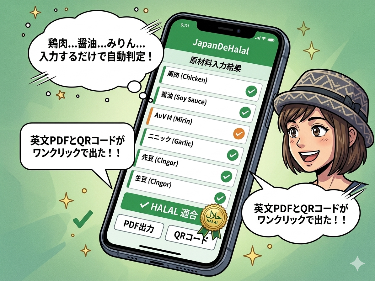 アプリを操作するシーン
